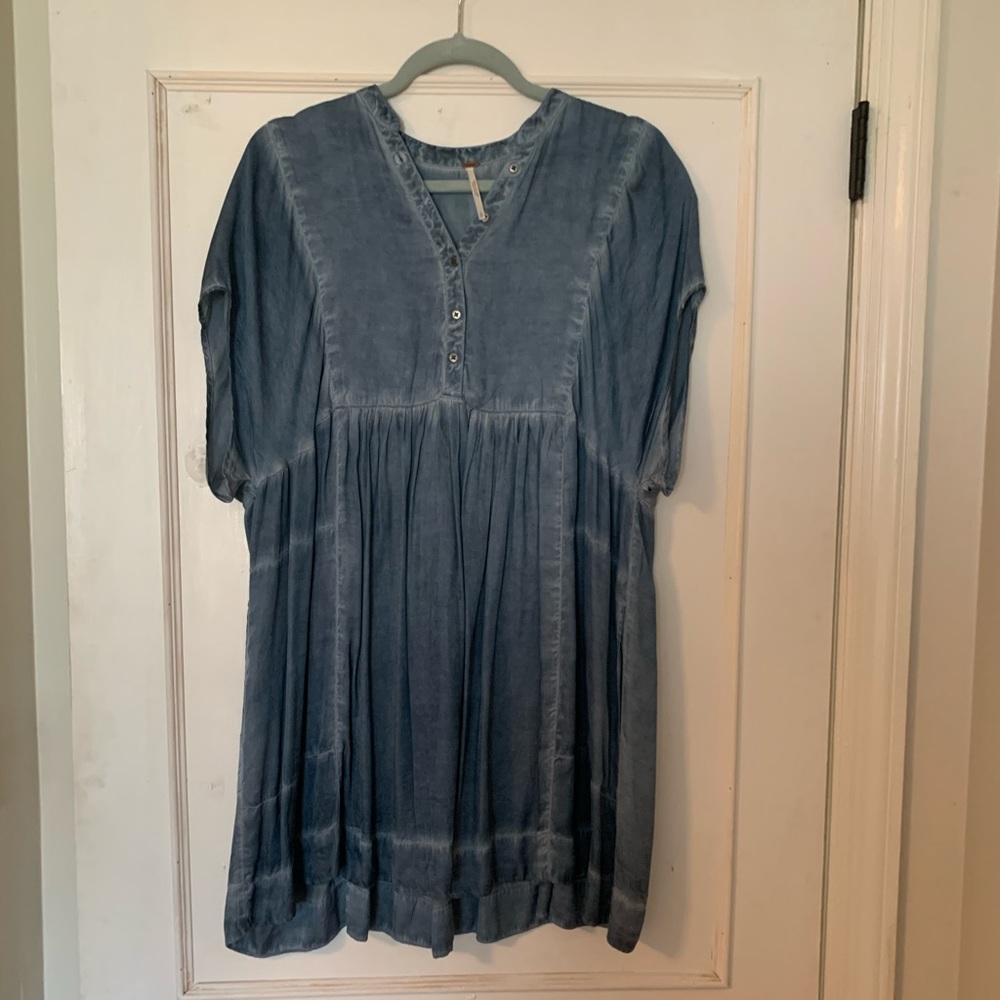 Free people blue tunic dress SMALL